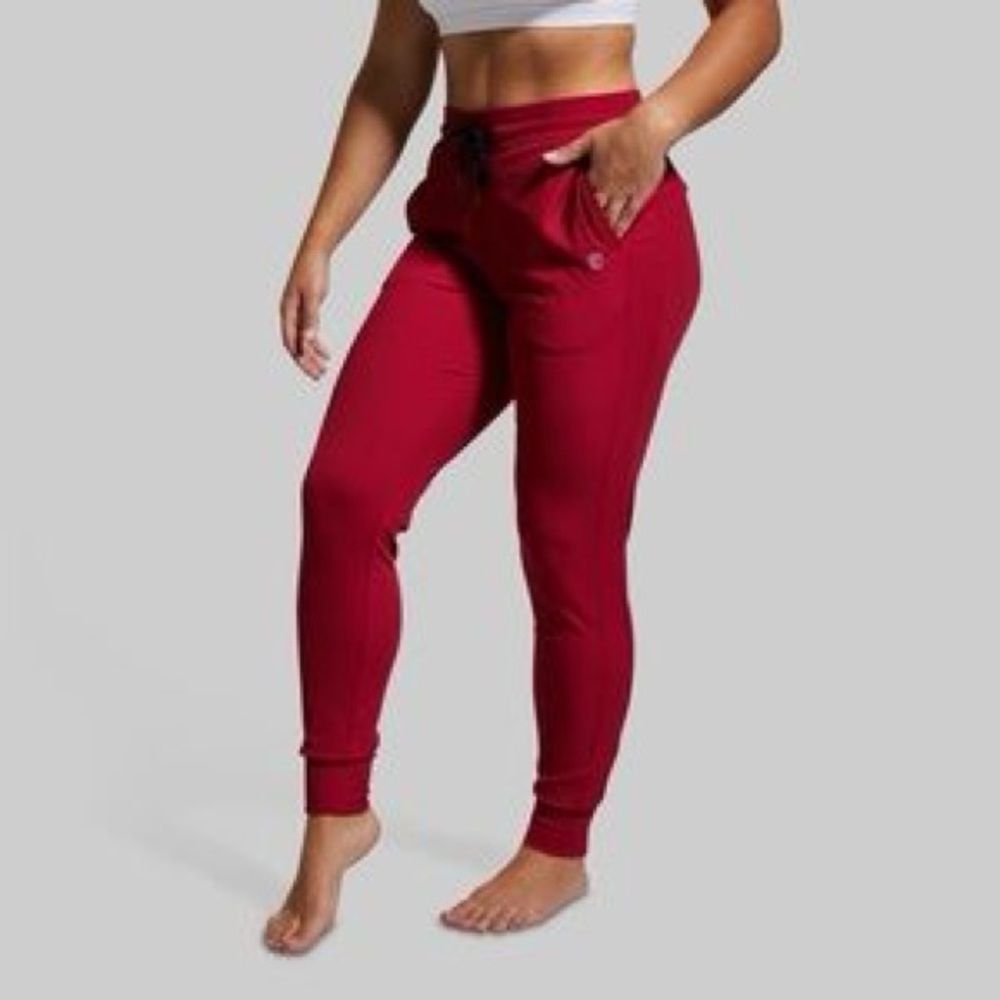 Women's Red Jogger Pants